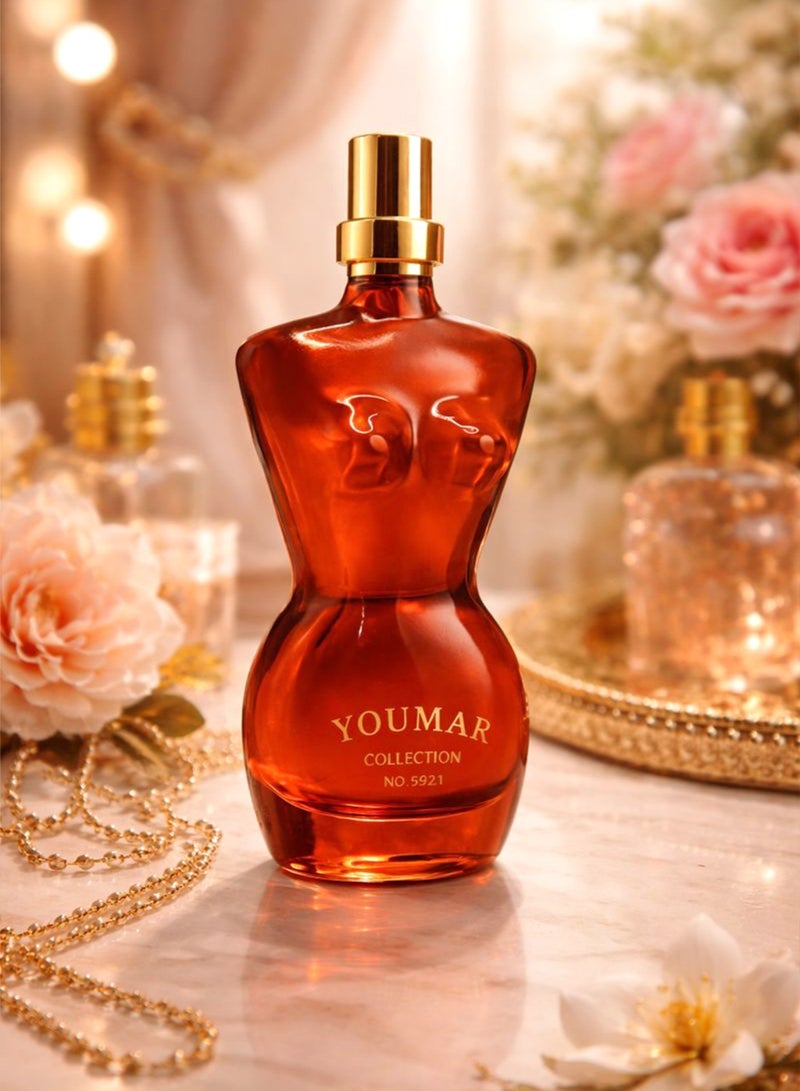 يومار عطر كولونيا فاخر للنساء 25 مل من مجموعة يومار | رقم 0014 عطر طويل الثبات بنفحات الفانيليا والعنبر والحمضيات الحلوة - Image 3